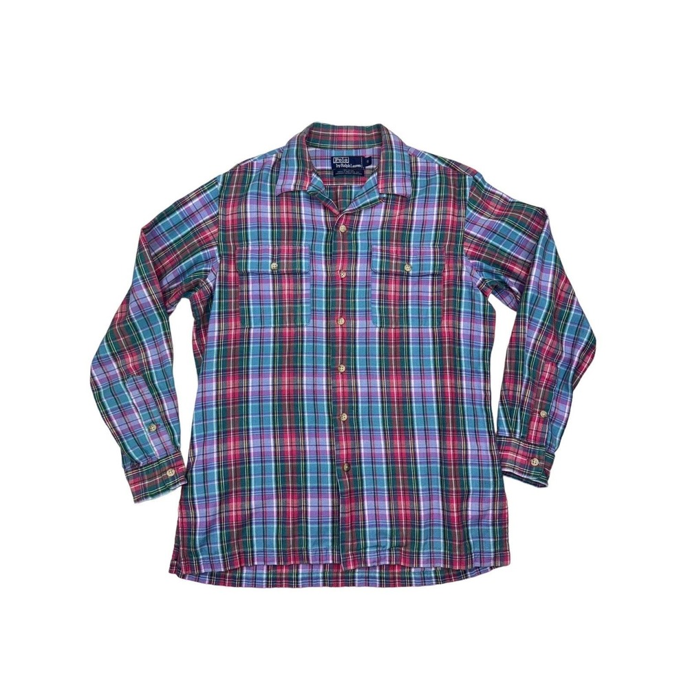 Polo by Ralph Lauren‎ Mens Plaid Button Down Long Sleeve Shirt Size Small